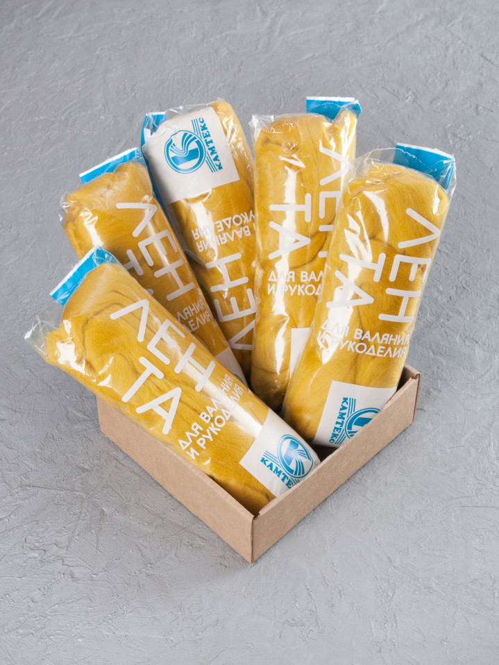 Шерсть для валяния, Камтекс (033 - Горчица)