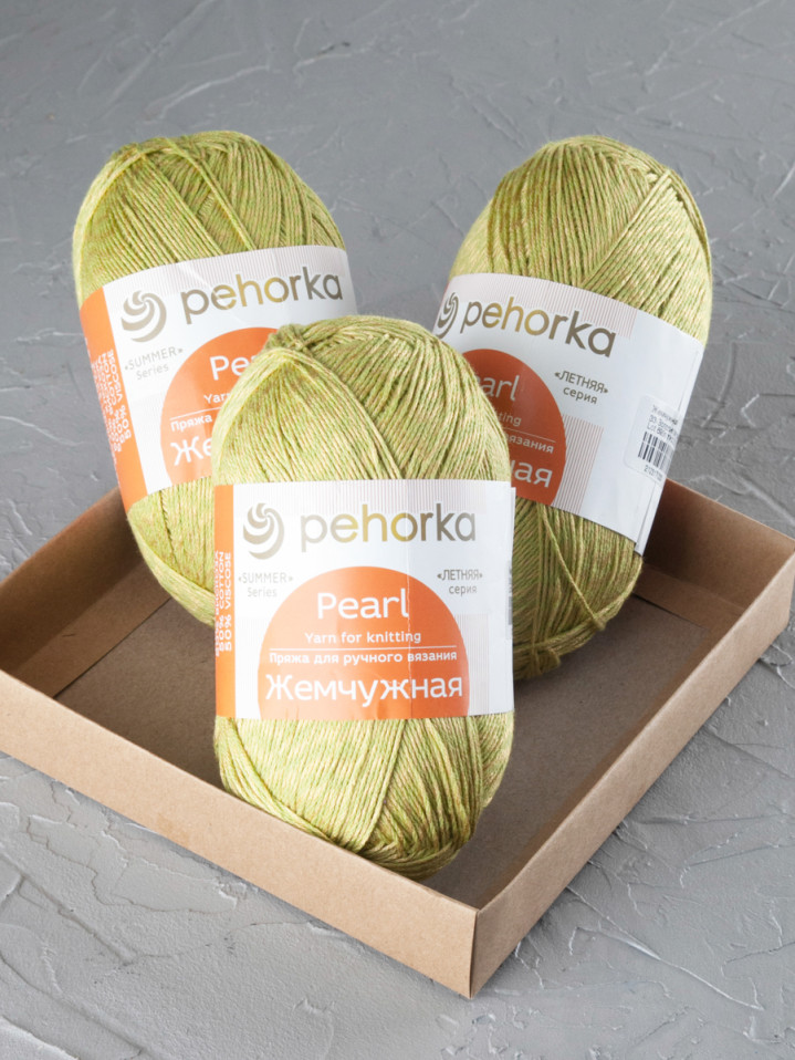 Пряжа Пехорка «Жемчужная» - (33 - Золотистая олива)