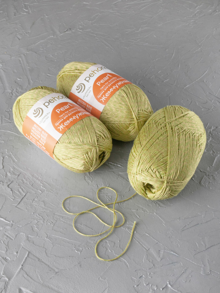 Пряжа Пехорка «Жемчужная» - (33 - Золотистая олива)