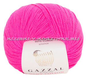 Пряжа GAZZAL (Газзал) Baby Cotton - (3461 - Барби) 50 г / 165 м60% хлопок, 40% полиакрил 
