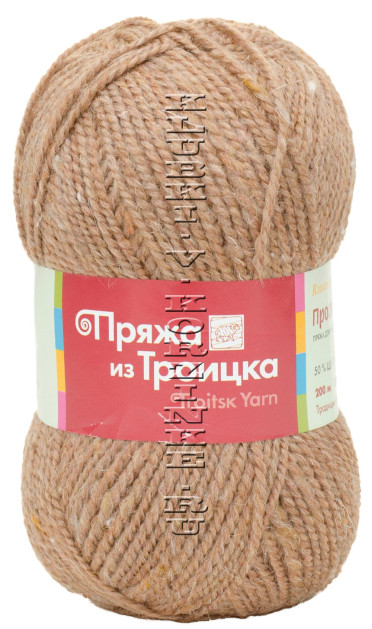 Пряжа Троицкая «Простая» - (8332 - Меланж, абрикос) 
