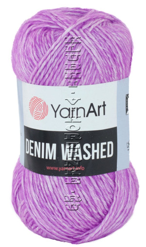 Пряжа YarnArt Denim Washed - (904 - Сиреневый, белый ) 