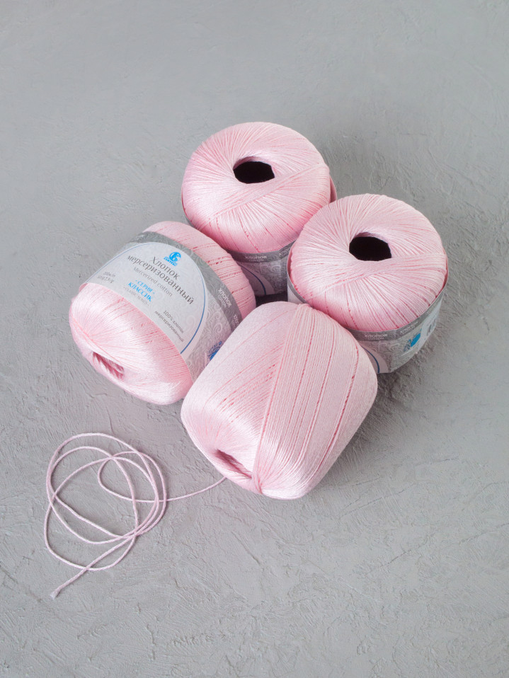 Пряжа Камтекс «Хлопок Мерсеризованный» - (293 - Розовый песок)