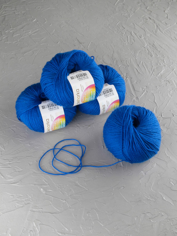 Пряжа Пехорка «Детский каприз» - (491 - Ультрамарин)