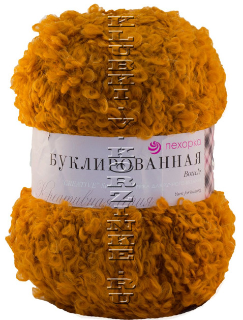 Пряжа Пехорка «Буклированная» - (447 - Горчица)