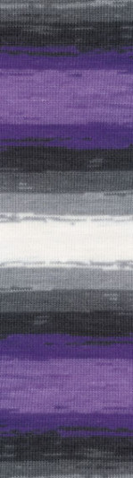 Пряжа ANGORA GOLD SIMLI BATIK Alize - (4306 - Белый, серый, сиреневый)