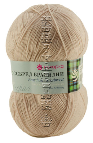 Пряжа Пехорка &quot;Кроссбред Бразилии&quot; - (374 - Розовый Бежевый) 100 гр. / 500 м50% шерсть "меринос", 50% акрил