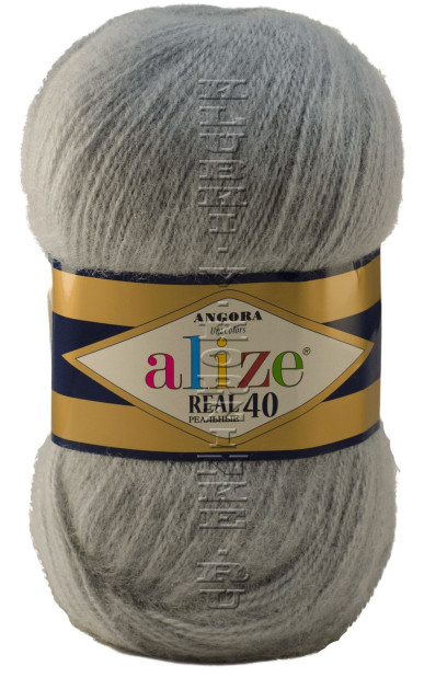 Пряжа Angora Real 40 Alize - (21 - Серый)
