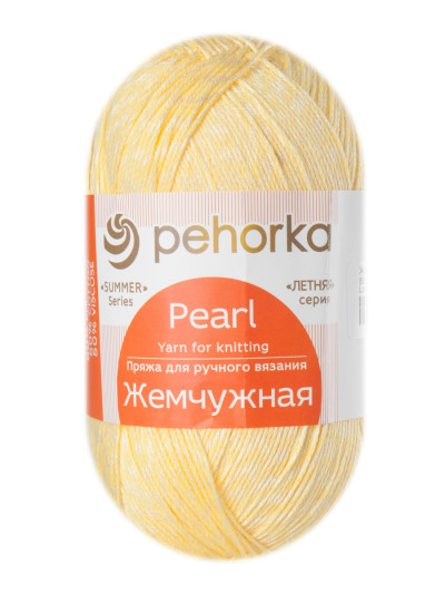 Пряжа Пехорка «Жемчужная» - (53 - Светло-желтый)