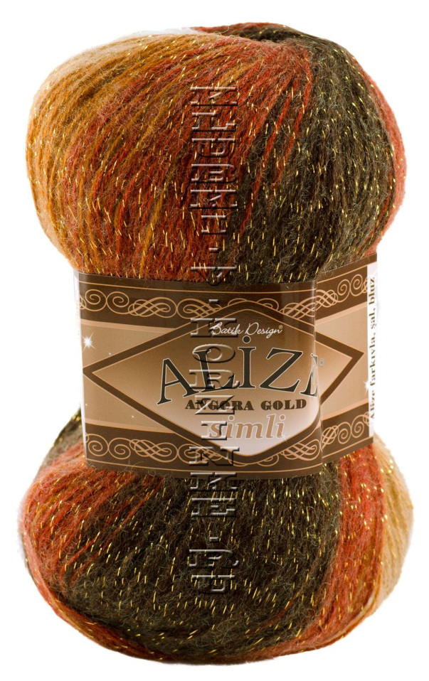 Пряжа ANGORA GOLD SIMLI BATIK Alize - (2626 - Рыжий, коричневый, песочный)