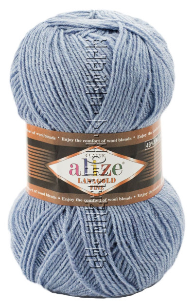 Пряжа Lanagold Fine Alize - (221 - Св.джинс)