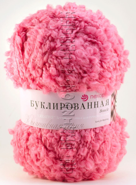 Пряжа Пехорка «Буклированная» - (378 - Герань)