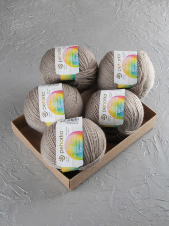 Пряжа Пехорка «Детский каприз» - (274 - Серобежевый)