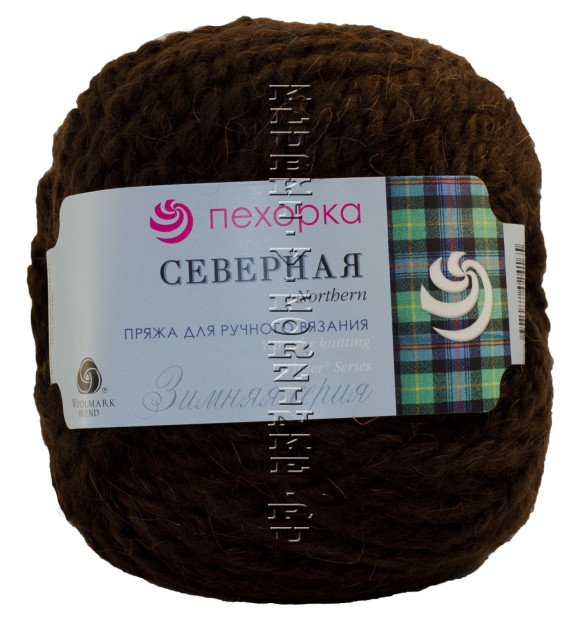 Пряжа Пехорка «Северная» - (251 -  Коричневый)