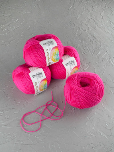 Пряжа Пехорка «Детский каприз» - (84 - Малиновый мусс)