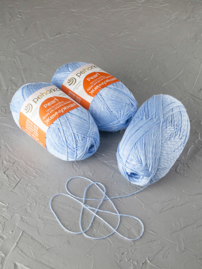 Пряжа Пехорка «Жемчужная» - (60 - Светло-голубой)
