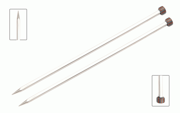 Спицы KnitPro Nova Cubics прямые квадратные №4, 30 см, 2шт.  (арт.12277)