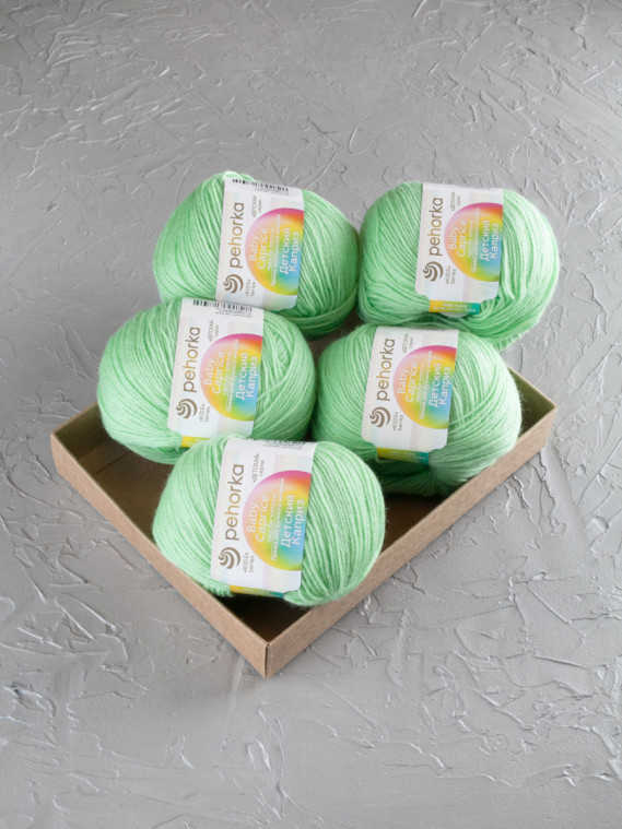 Пряжа Пехорка «Детский каприз» - (41 - Салатовый)
