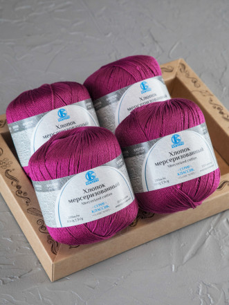 Пряжа Камтекс «Хлопок Мерсеризованный» - (191 - Цикламен)