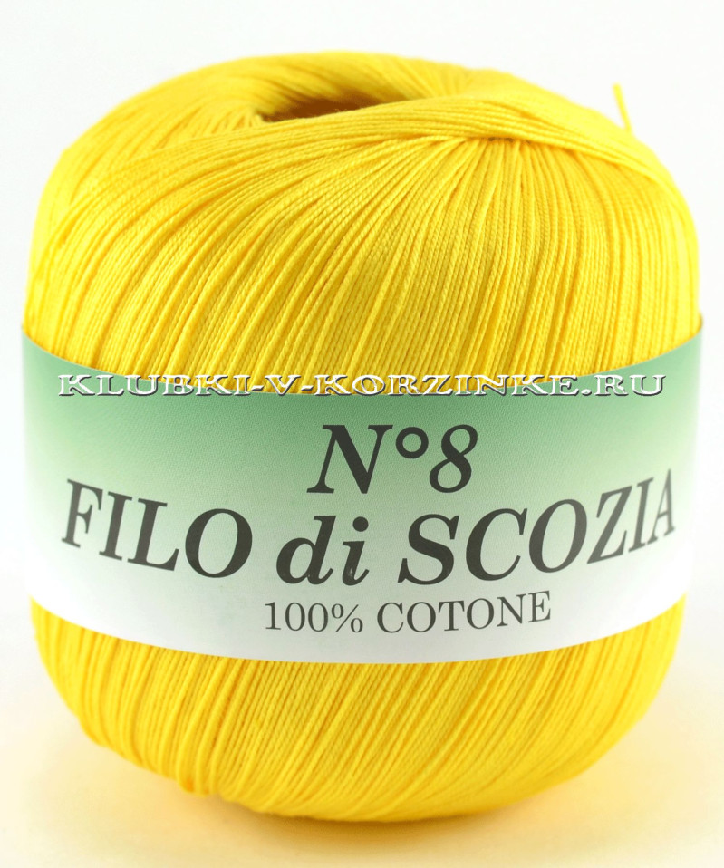 Пряжа Filo di Scozia №8 - (12 - Желтый)