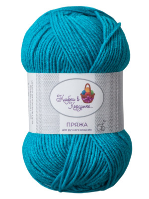 Пряжа «Алетта» - (010 - Бирюза) 50 г / 140 м80% акрил объемный; 20% микрофибра