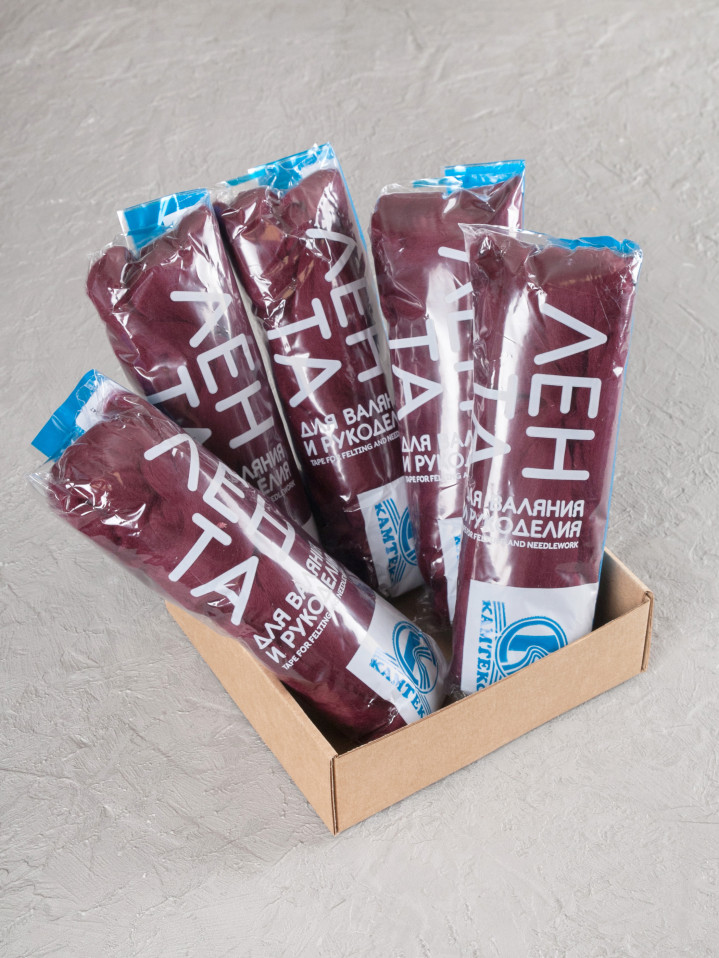 Шерсть для валяния, Камтекс (047 - Бордо)