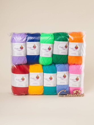 Пряжа «Алетта» набор «Радуга в корзинке»