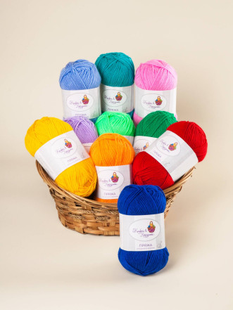Пряжа «Алетта» набор «Радуга в корзинке»