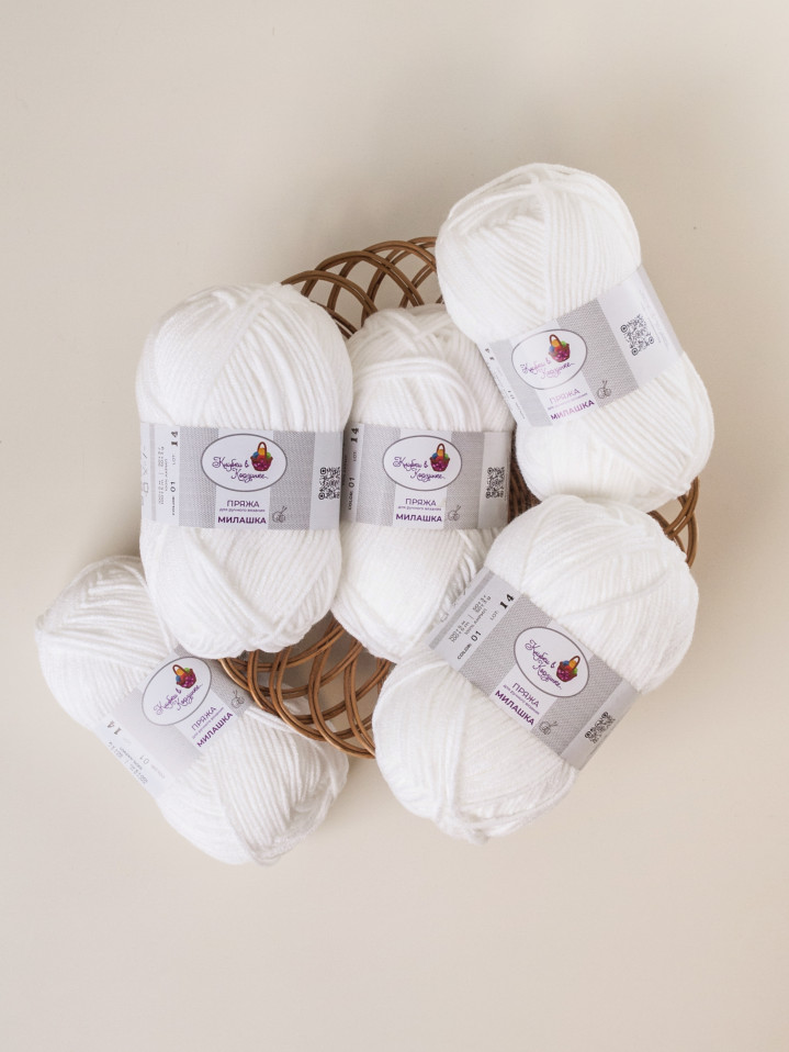 Пряжа «Лапушка» - (01 - Белый)