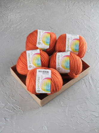 Пряжа Пехорка «Детский каприз» - (284 - Оранжевый)