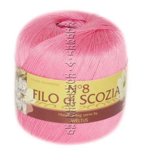 Пряжа Filo di Scozia №8 - (22 - Темно-розовый)