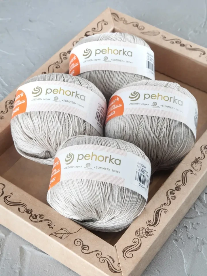Пряжа Пехорка «Ажурная» - (181 - Жемчуг)