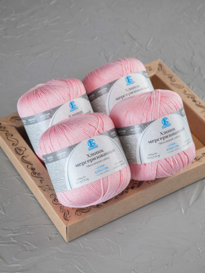 Пряжа Камтекс «Хлопок Мерсеризованный» - (056 - Розовый)