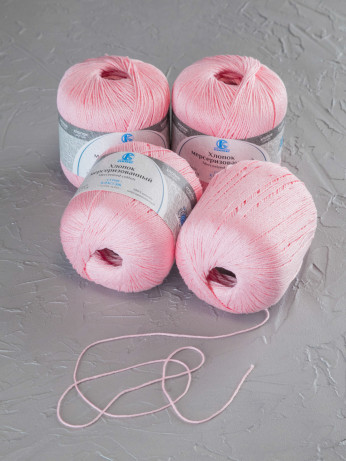Пряжа Камтекс «Хлопок Мерсеризованный» - (056 - Розовый)