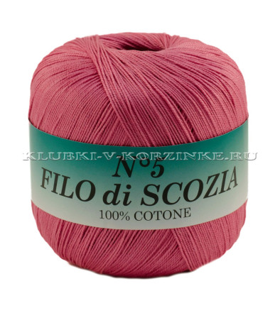 Пряжа Filo di Scozia №5 - (22 - Темно-розовый)