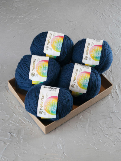 Пряжа Пехорка «Детский каприз» - (571 - Синий)
