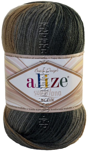 Пряжа Superlana Klasik Batik Alize - (3160 - Серый, беж, кремовый)