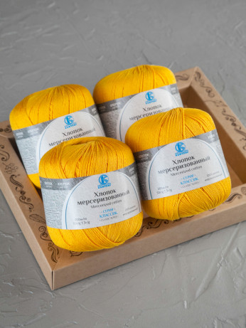 Пряжа Камтекс «Хлопок Мерсеризованный» - (104 - Желтый)