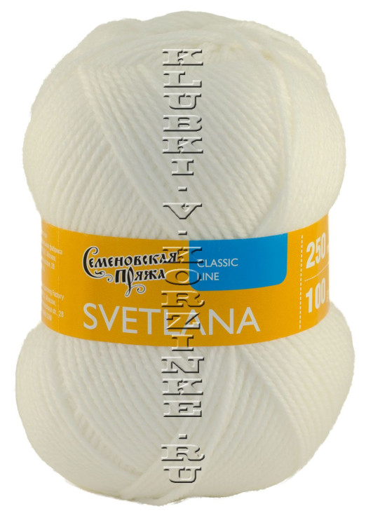 Пряжа Семеновская «Светлана» - (964 - Ультрабелый)