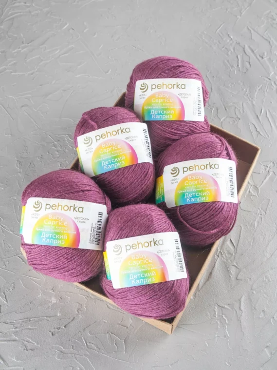 Пряжа Пехорка «Детский каприз» - (525 - Слива)