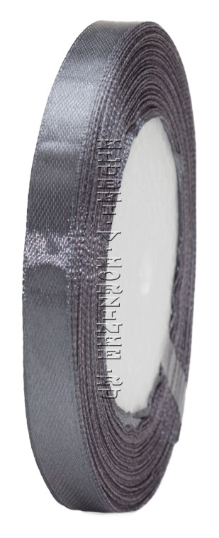 Лента атласная ширина 1 см (Темно - серая)