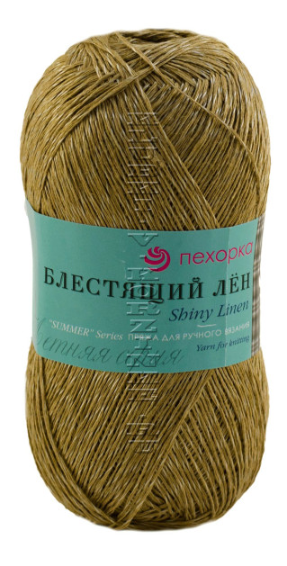 Пряжа Пехорка Блестящий лён - (124 - Песочный)