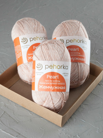 Пряжа Пехорка «Жемчужная» - (390 - Песок)