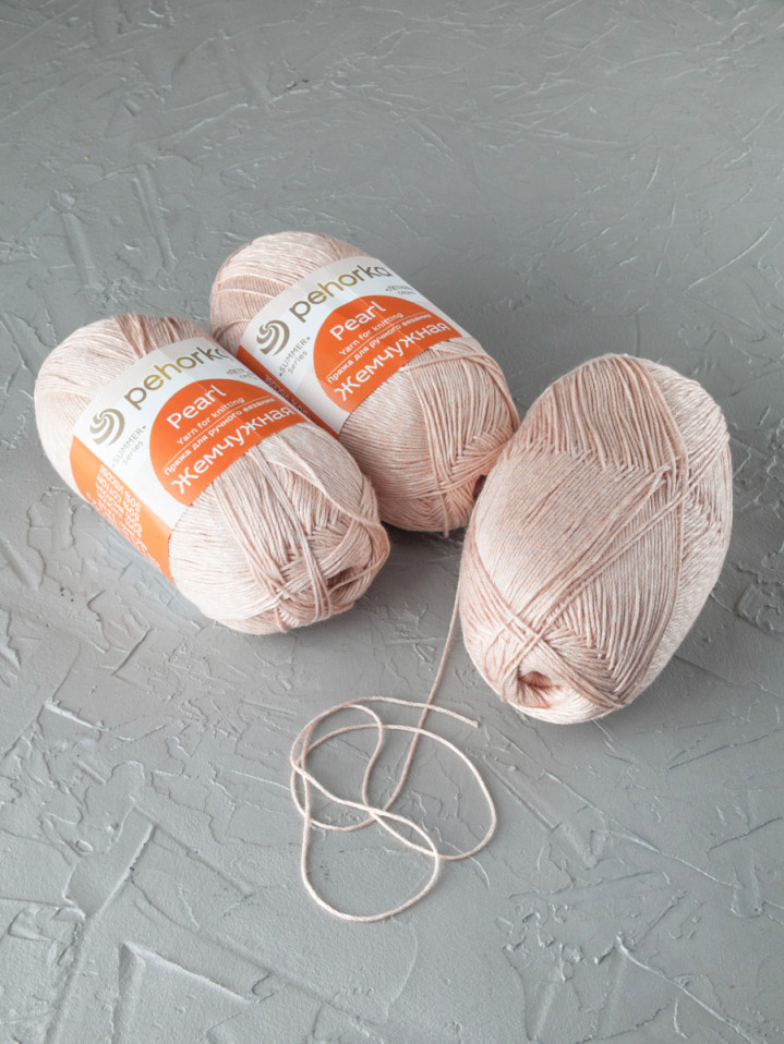 Пряжа Пехорка «Жемчужная» - (390 - Песок)