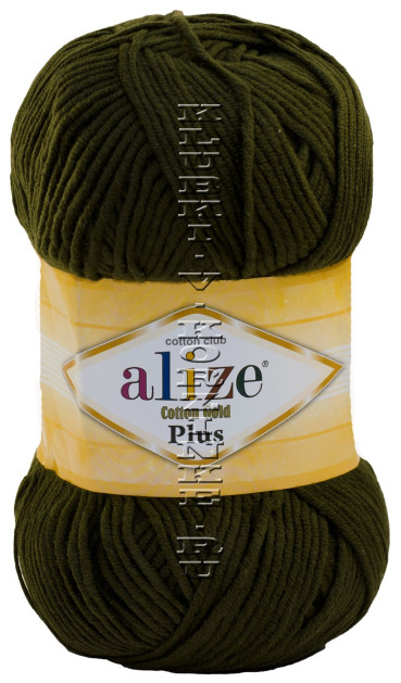 Пряжа Cotton Gold Plus Alize - (214 - Оливковый зеленый)