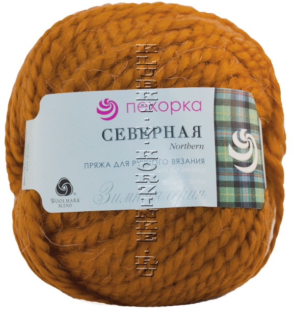 Пряжа Пехорка «Северная» - (447 - Горчица)