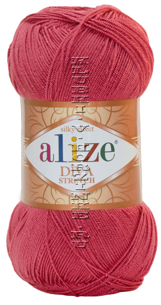 Пряжа DIVA STRETCH Alize - (254 - Яркий коралл)