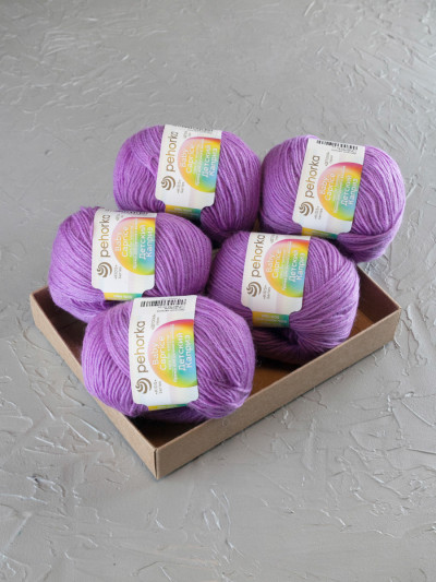 Пряжа Пехорка «Детский каприз» - (179 - Фиалка)
