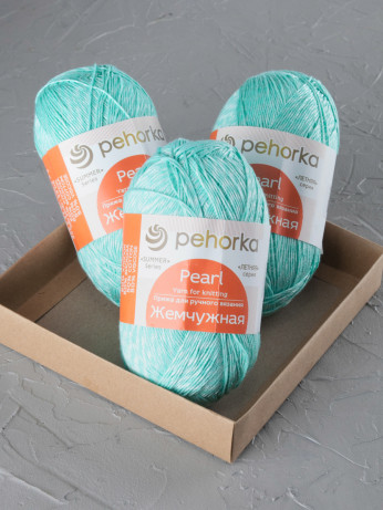 Пряжа Пехорка «Жемчужная» - (411 -  Мята)