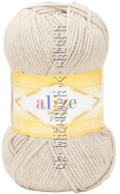 Пряжа Cotton Gold Plus Alize - (152 - Бежевый меланж)
